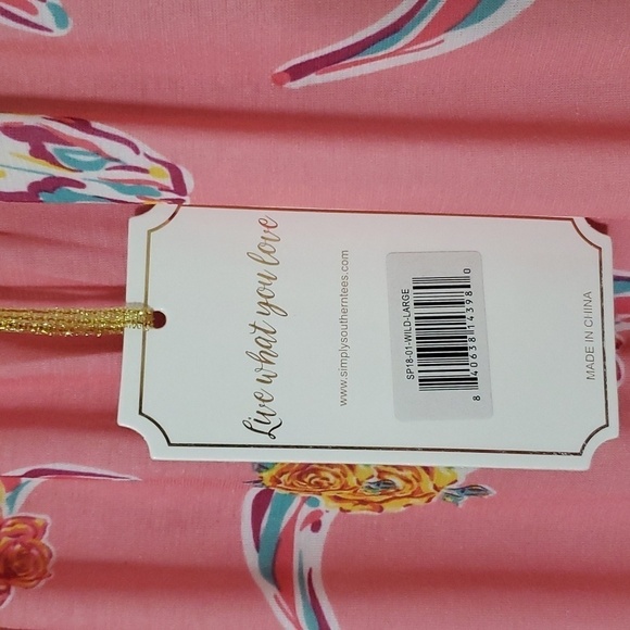 Simply Southern Southwest Cow Floral Skull Dress Size Large NWT - Picture 2 of 7